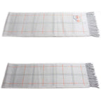 Hermes Grand Brode Berlin Muffler Gray Grid Nord 01 Scarf — view 2