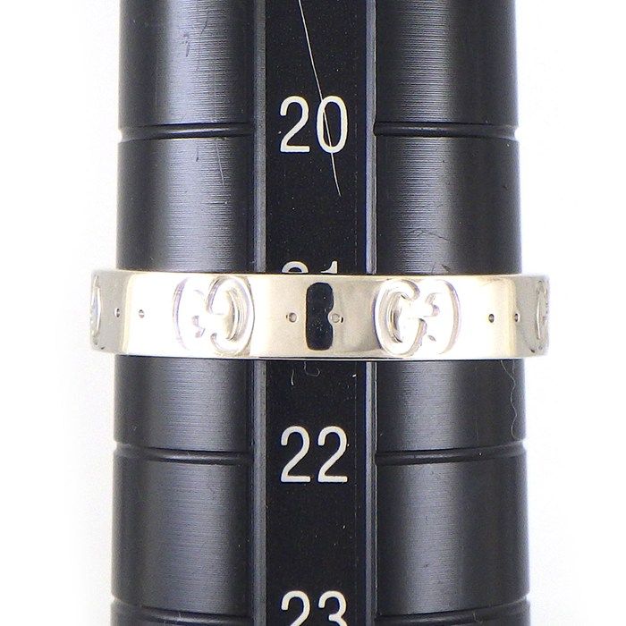 Gucci Ring Icon Slim Interlocking GG Logo 18K White Gold — view 9