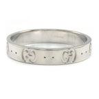 Gucci Ring Icon Slim Interlocking GG Logo 18K White Gold — view 2