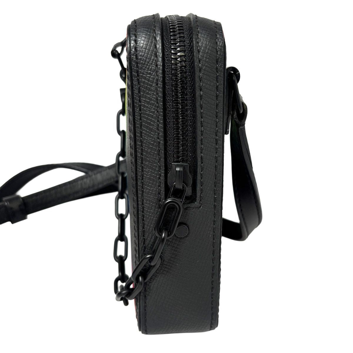 Louis Vuitton Taiga Danube Messenger Bag Pochette Black Rainbow — view 4