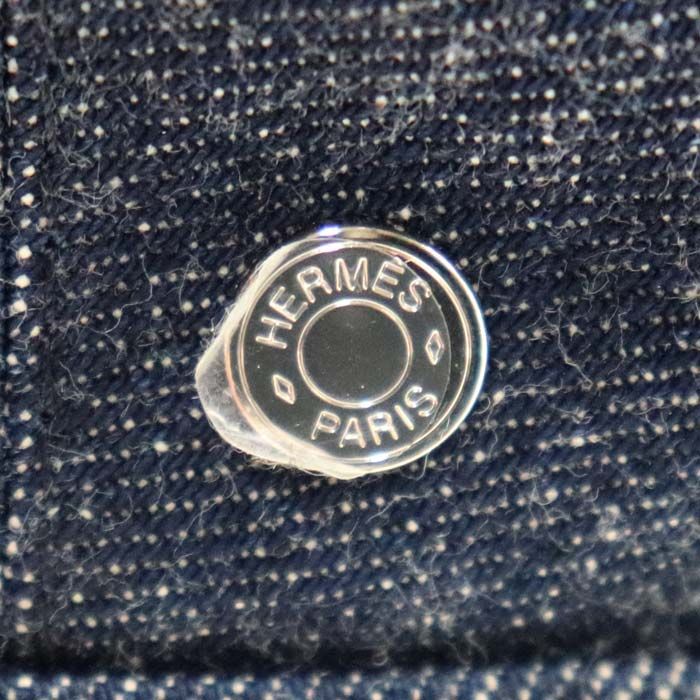 Hermes Denim Beret Blue 57 — view 5