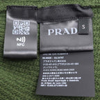 Prada Triangle Logo Knit Cap Green S — view 5
