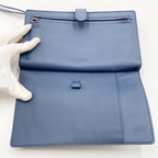 Bottega Veneta Clutch Intrecciato Micro Macro Blue Leather — view 6