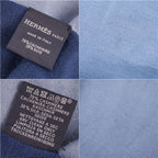 Hermes Muffler Shawl Logo Cashmere Silk Scarf — view 6