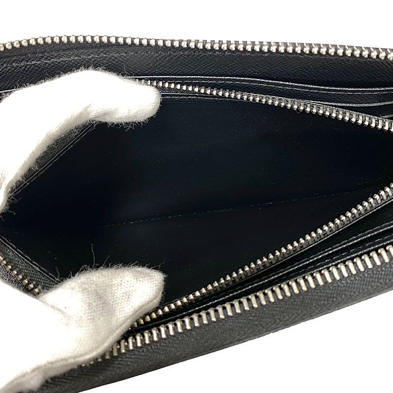 Louis Vuitton Zippy Long Wallet Black Round Zip — view 6