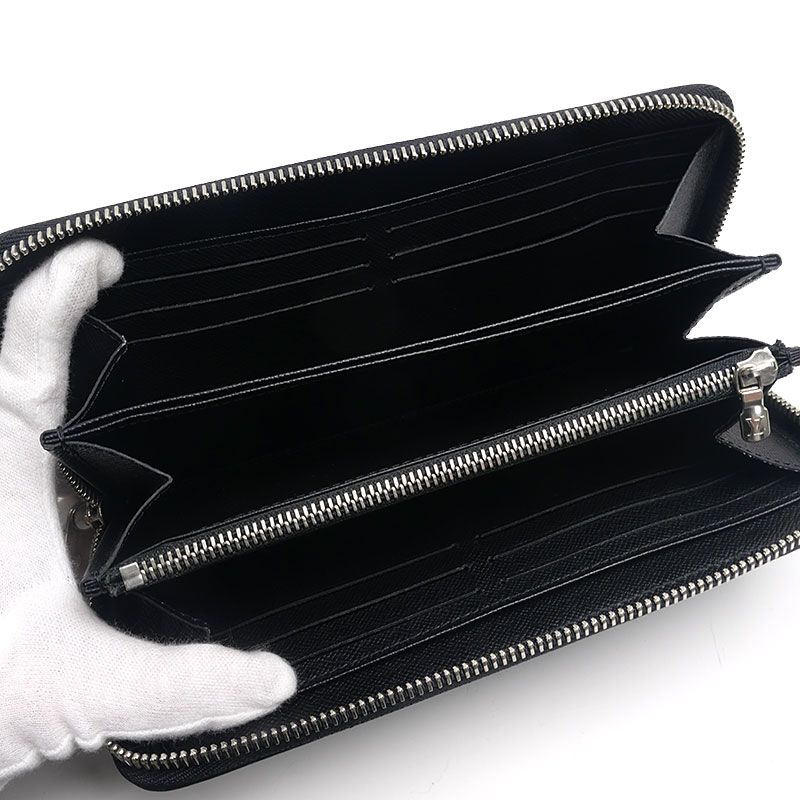 Louis Vuitton Zippy Long Wallet Black Round Zip — view 7