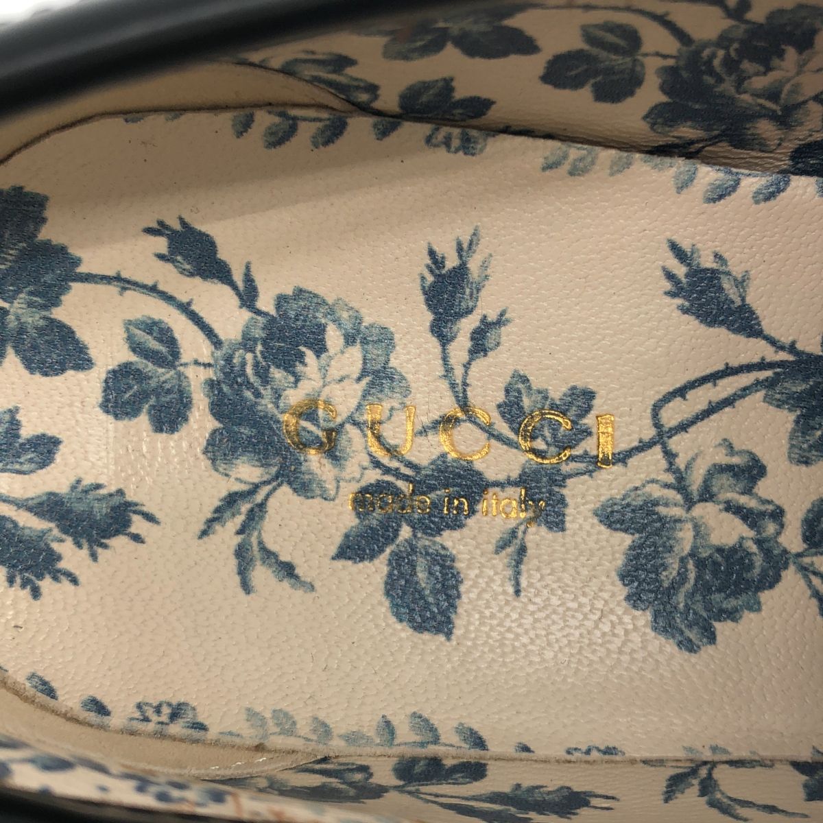 Gucci Leather Bee Embroidery Horsebit Loafers 35.5 Black — view 6