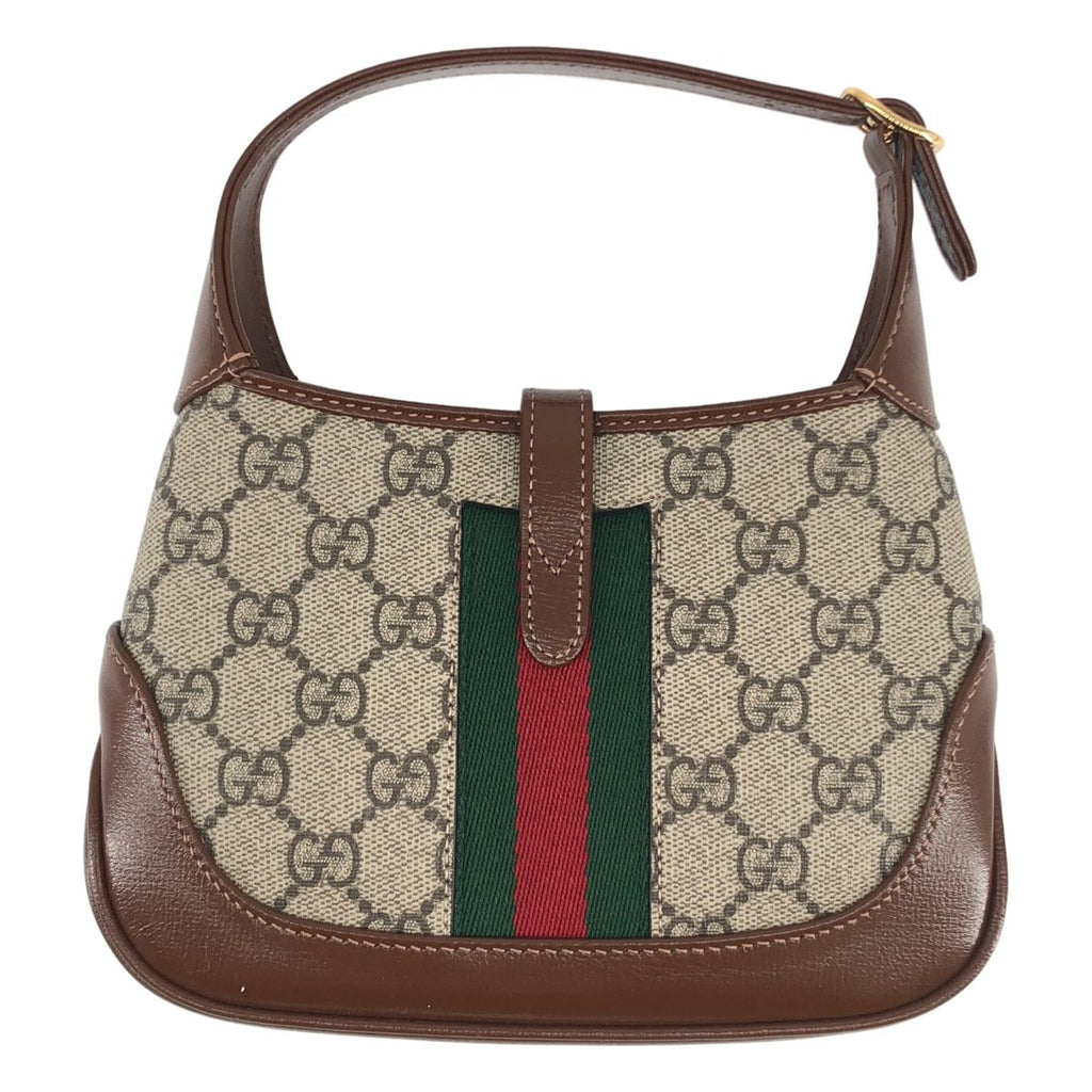 Gucci Jackie GG Supreme Handbag Beige Brown — view 2