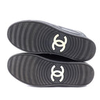 Chanel Leather Chain High Cut Sneakers Black 33 — view 3
