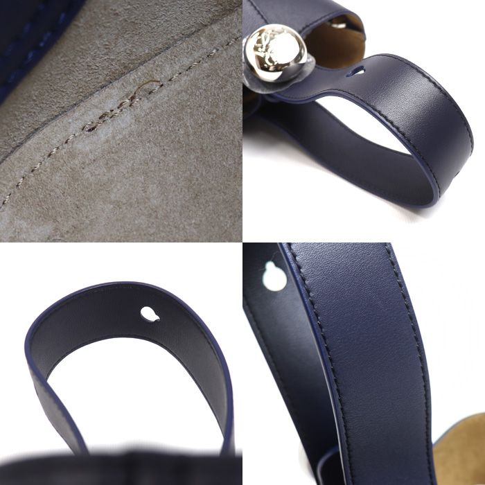 Loewe Pebble Bucket Bag Mini 2-Way Navy — view 5