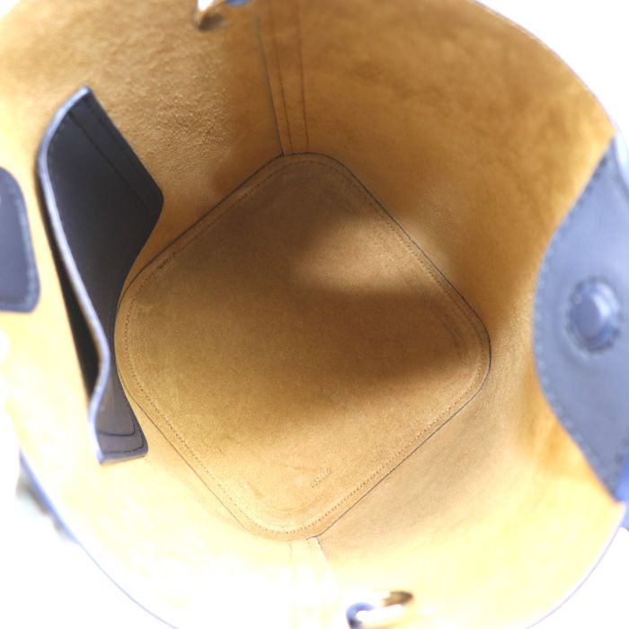 Loewe Pebble Bucket Bag Mini 2-Way Navy — view 4