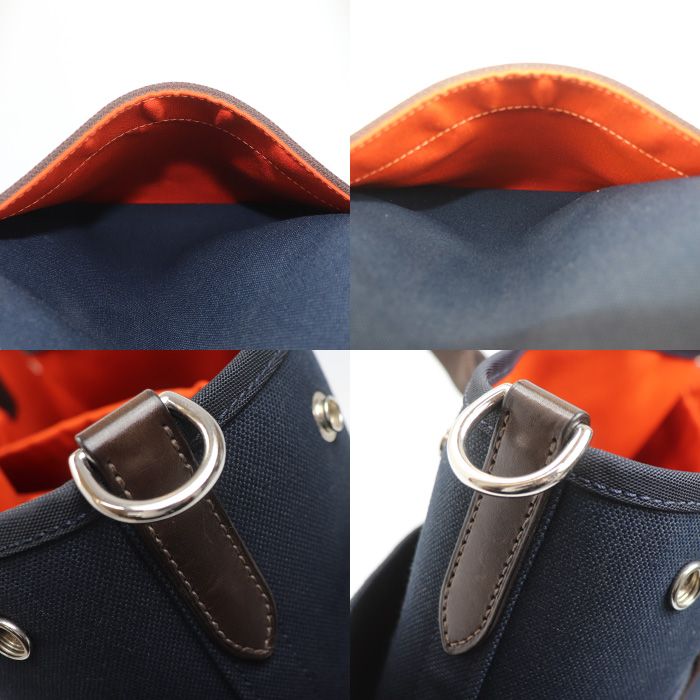 Hermes Sac de Pansage Groom 2-Way Shoulder Bag Navy F — view 8