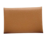 Hermes Card Case Business Holder Calvi Gold Epsom — view 2