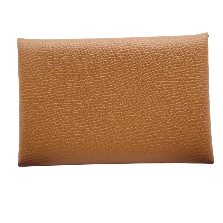 Hermes Card Case Business Holder Calvi Gold Epsom — view 2