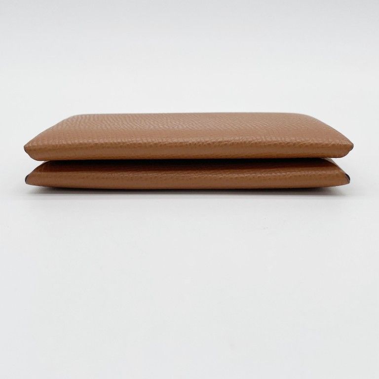 Hermes Card Case Business Holder Calvi Gold Epsom — view 3