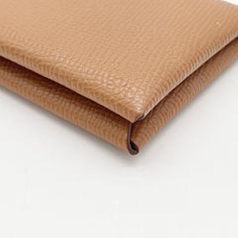 Hermes Card Case Business Holder Calvi Gold Epsom — view 4