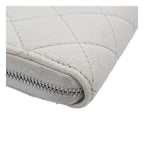 Chanel Zip Around Quilted Caviar Leather White — view 9