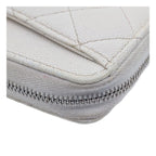 Chanel Zip Around Quilted Caviar Leather White — view 8