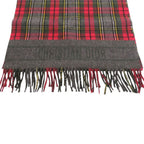 Dior Christian Check Wool Red Large Muffler Shawl Scarf — view 3