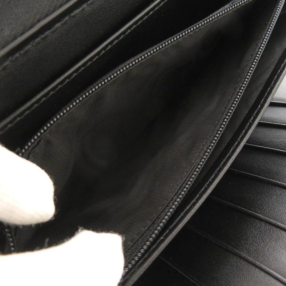 Gucci Zip Around Organizer GG Embossed Leather Black Long Wallet — view 7