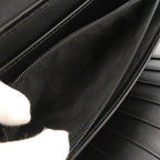Gucci Zip Around Organizer GG Embossed Leather Black Long Wallet — view 7