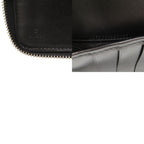 Gucci Zip Around Organizer GG Embossed Leather Black Long Wallet — view 8