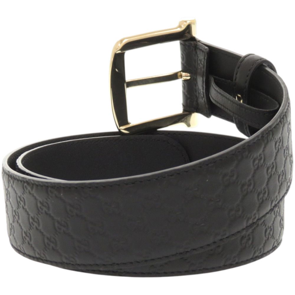 Gucci Micro Guccissima Leather Black Belt — view 2