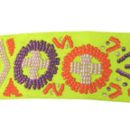 Hermes Twilly Kelly en Perles Logo Silk Yellow Purple Orange Scarf — view 6