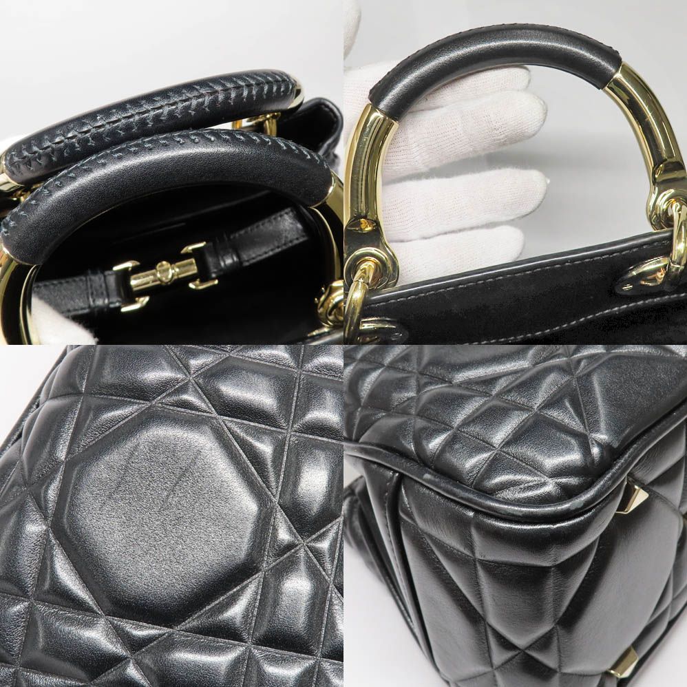 Dior 95.22 Cannage Handbag 2-Way Shoulder Calfskin — view 7