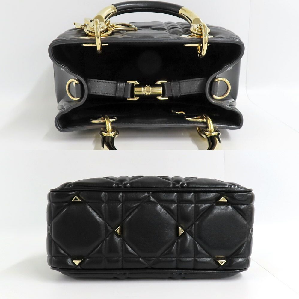 Dior 95.22 Cannage Handbag 2-Way Shoulder Calfskin — view 3