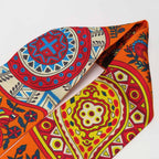 Hermes Twilly Tree of Life L'arbre de Vie Scarf Silk Orange Multicolor — view 6