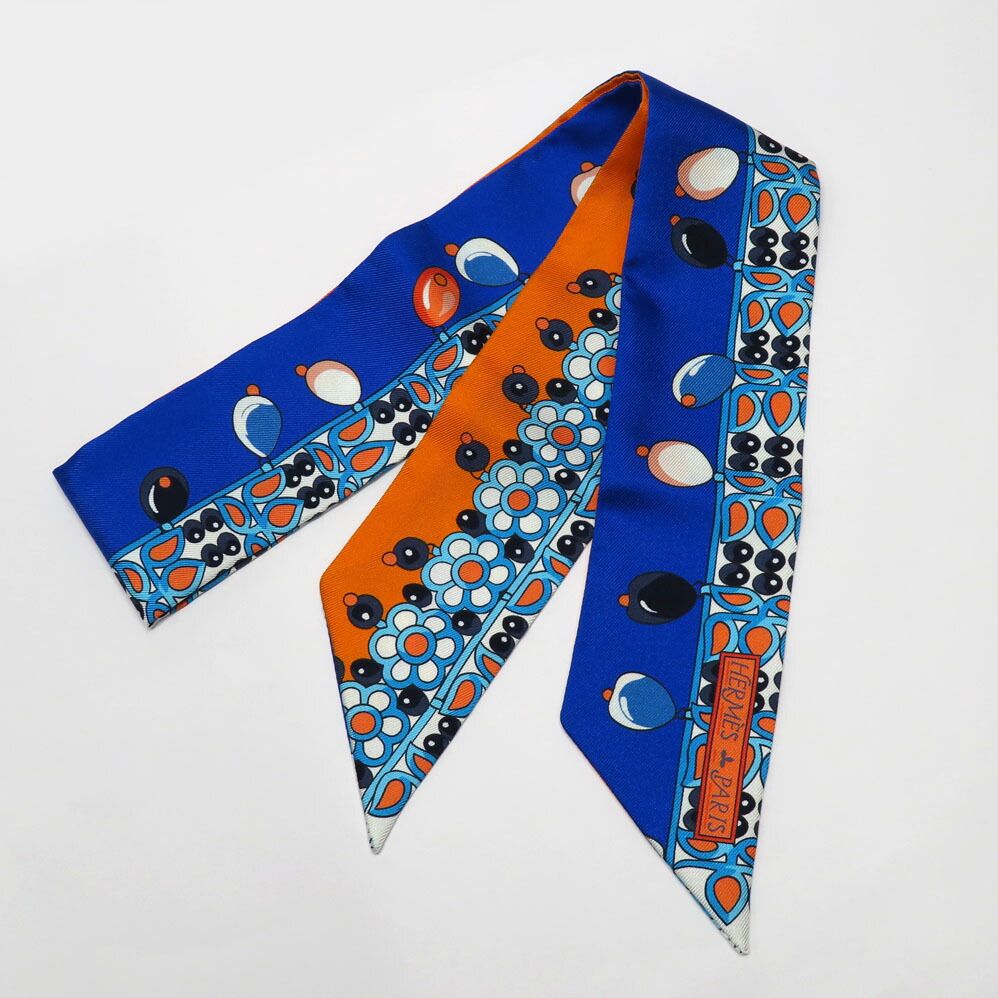Hermes Twilly Maharaja's Parures Des Maharajas Scarf Silk — view 3
