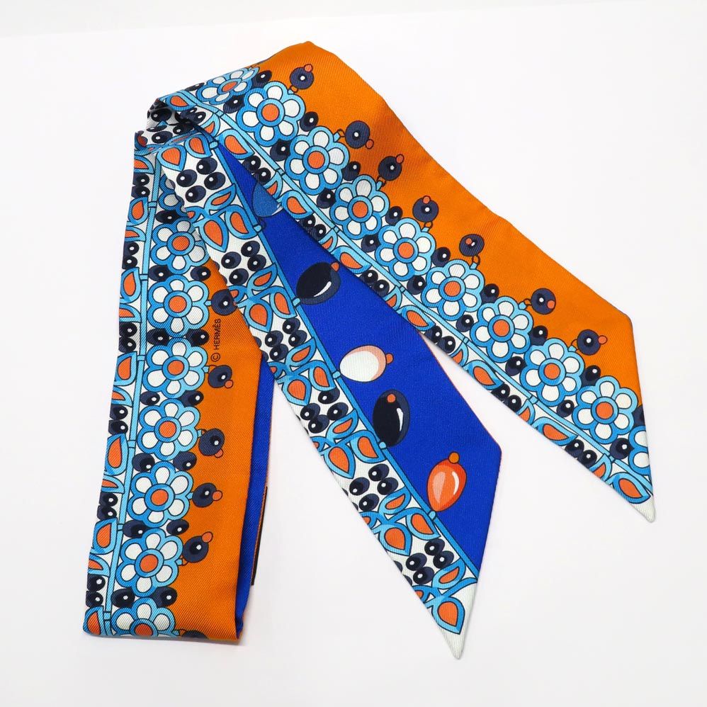 Hermes Twilly Maharaja's Parures Des Maharajas Scarf Silk — view 4