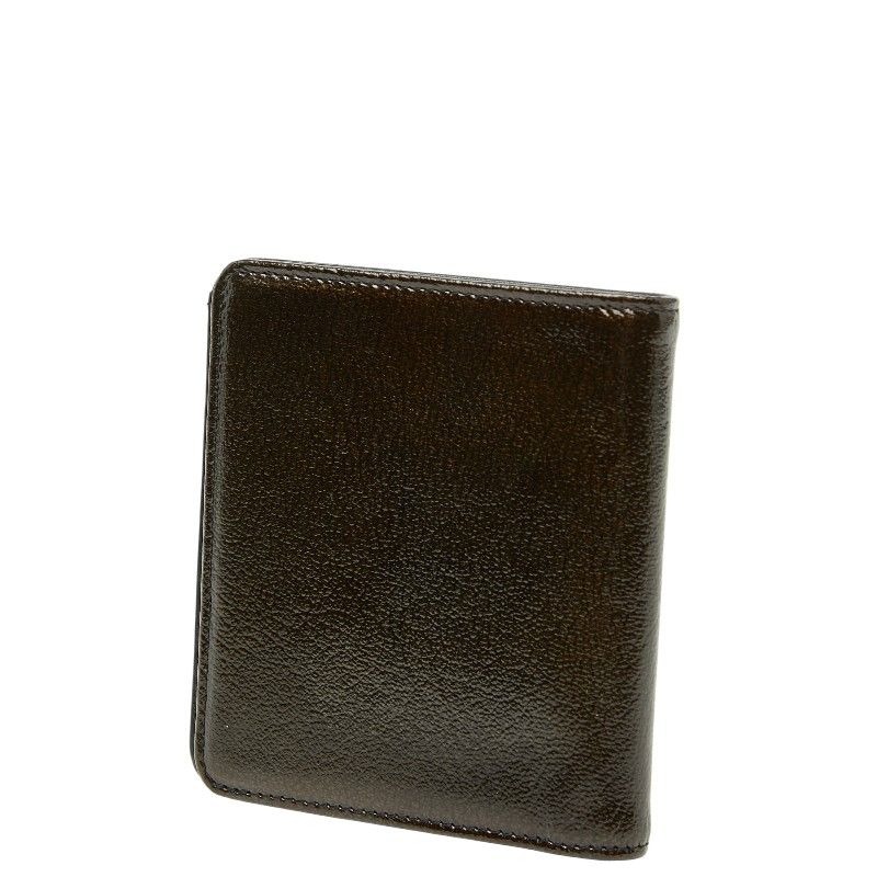 Chanel CC Logo Bronze Brown Black Patent Leather — view 2
