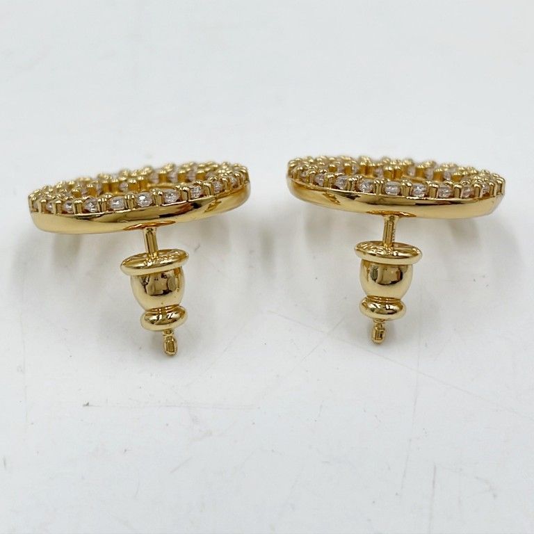 Fendi Earrings Gold Plated Rhinestone — view 4