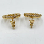 Fendi Earrings Gold Plated Rhinestone — view 4
