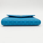 Louis Vuitton Wallet Nanogram Portefeuille Victorine Blue Leather — view 3