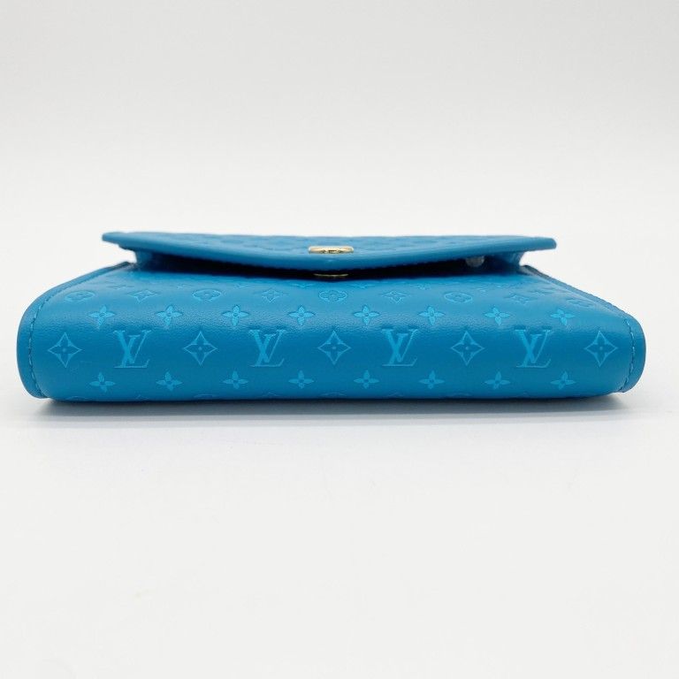 Louis Vuitton Wallet Nanogram Portefeuille Victorine Blue Leather — view 3