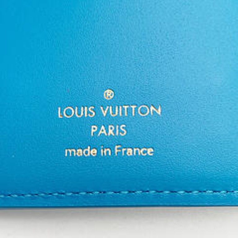 Louis Vuitton Wallet Nanogram Portefeuille Victorine Blue Leather — view 9
