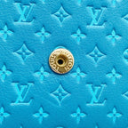 Louis Vuitton Wallet Nanogram Portefeuille Victorine Blue Leather — view 6