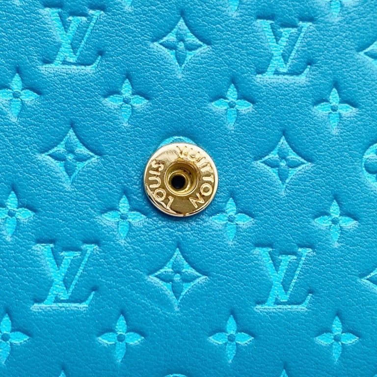 Louis Vuitton Wallet Nanogram Portefeuille Victorine Blue Leather — view 6