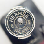 Hermes Earrings Motif Purple Brown Buffalo Horn Lacquer Wood — view 5
