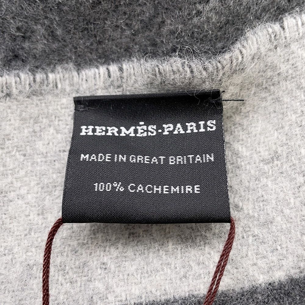 Hermes Scarf-sangle-a-Boucle Cashmere Antogracito Gris-cles — view 7