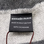 Hermes Scarf-sangle-a-Boucle Cashmere Antogracito Gris-cles — view 7
