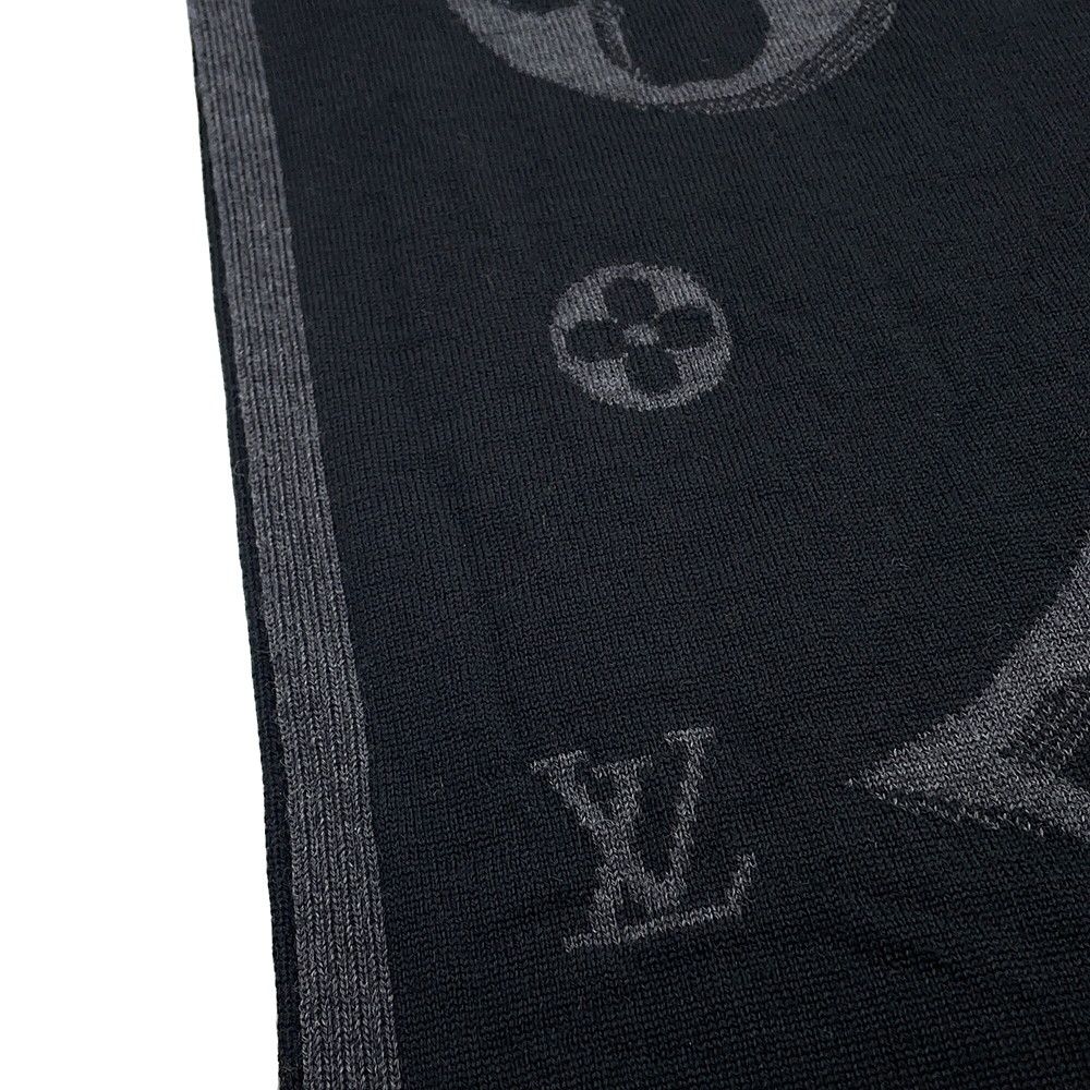 Louis Vuitton Scarf LV Galaxy Wool Black Noir — view 4