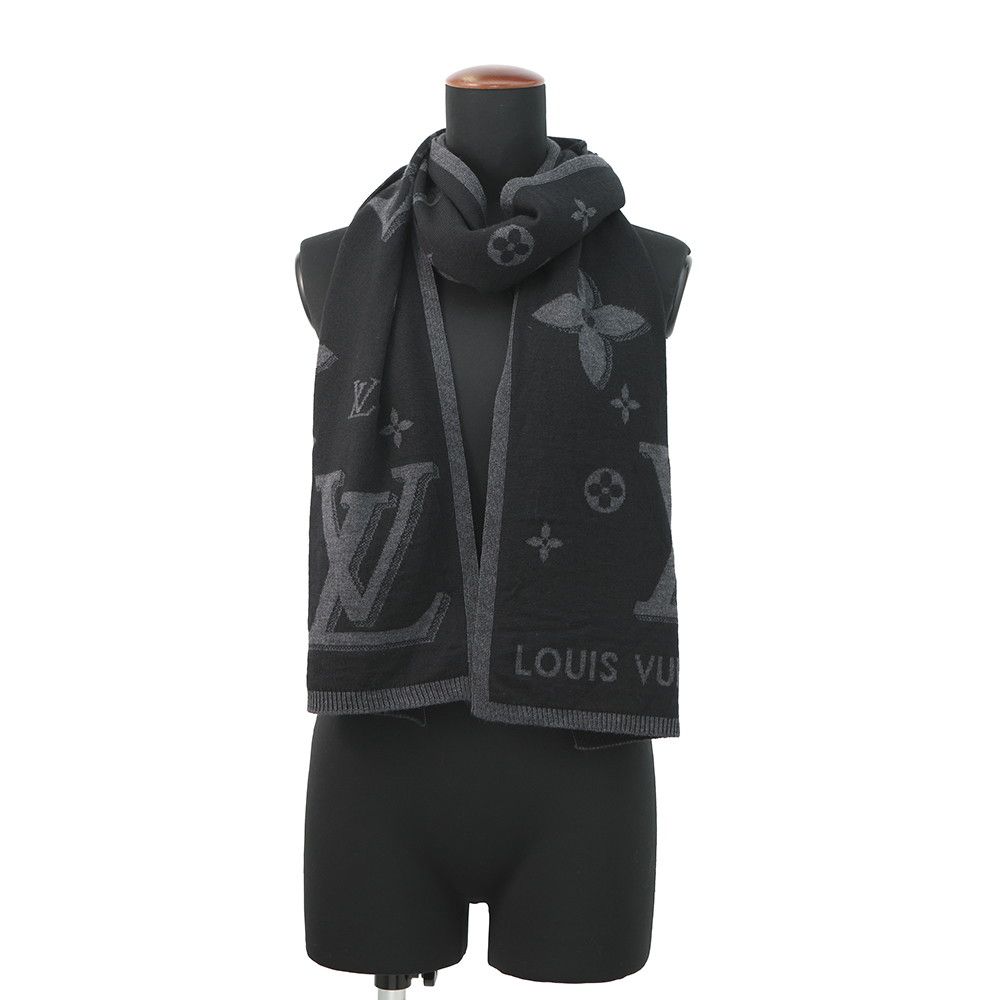 Louis Vuitton Scarf LV Galaxy Wool Black Noir — view 3