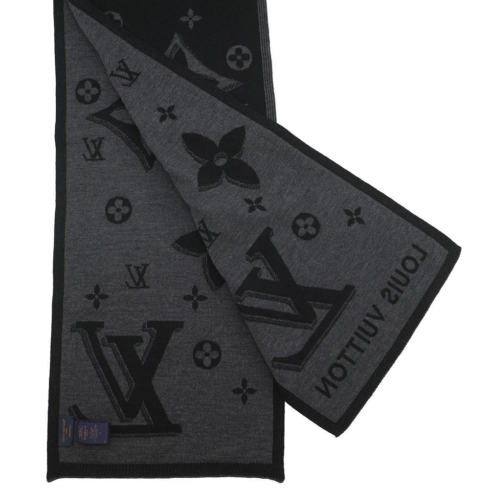 Louis Vuitton Scarf LV Galaxy Wool Black Noir — view 2