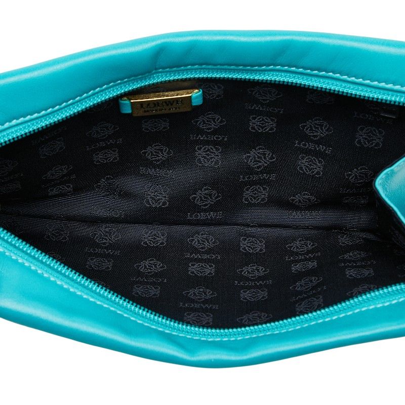 Loewe Logo Blue Green Leather — view 6