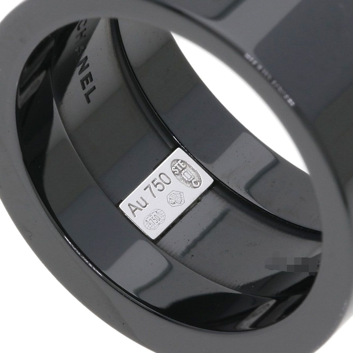 Chanel Cosmic de Comet Diamond Ceramic 52 Ring 18K White Gold — view 8