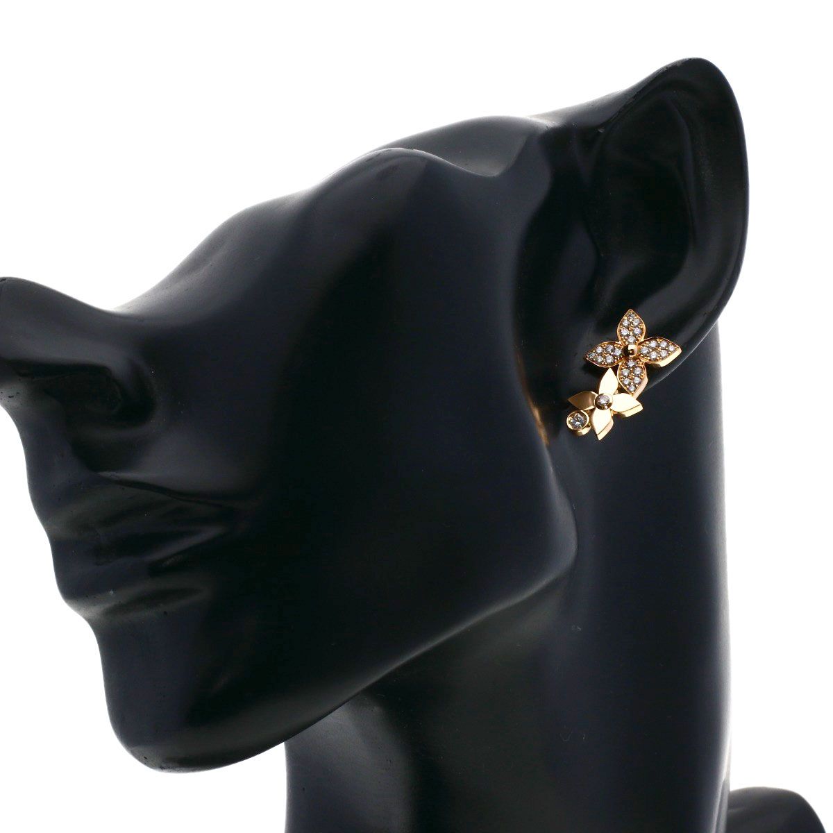 Louis Vuitton Star Blossom Double Diamond Right Ear Earrings 18K Pink Gold — view 5